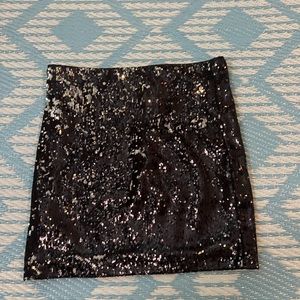 Sparkly black and gray party skirt
